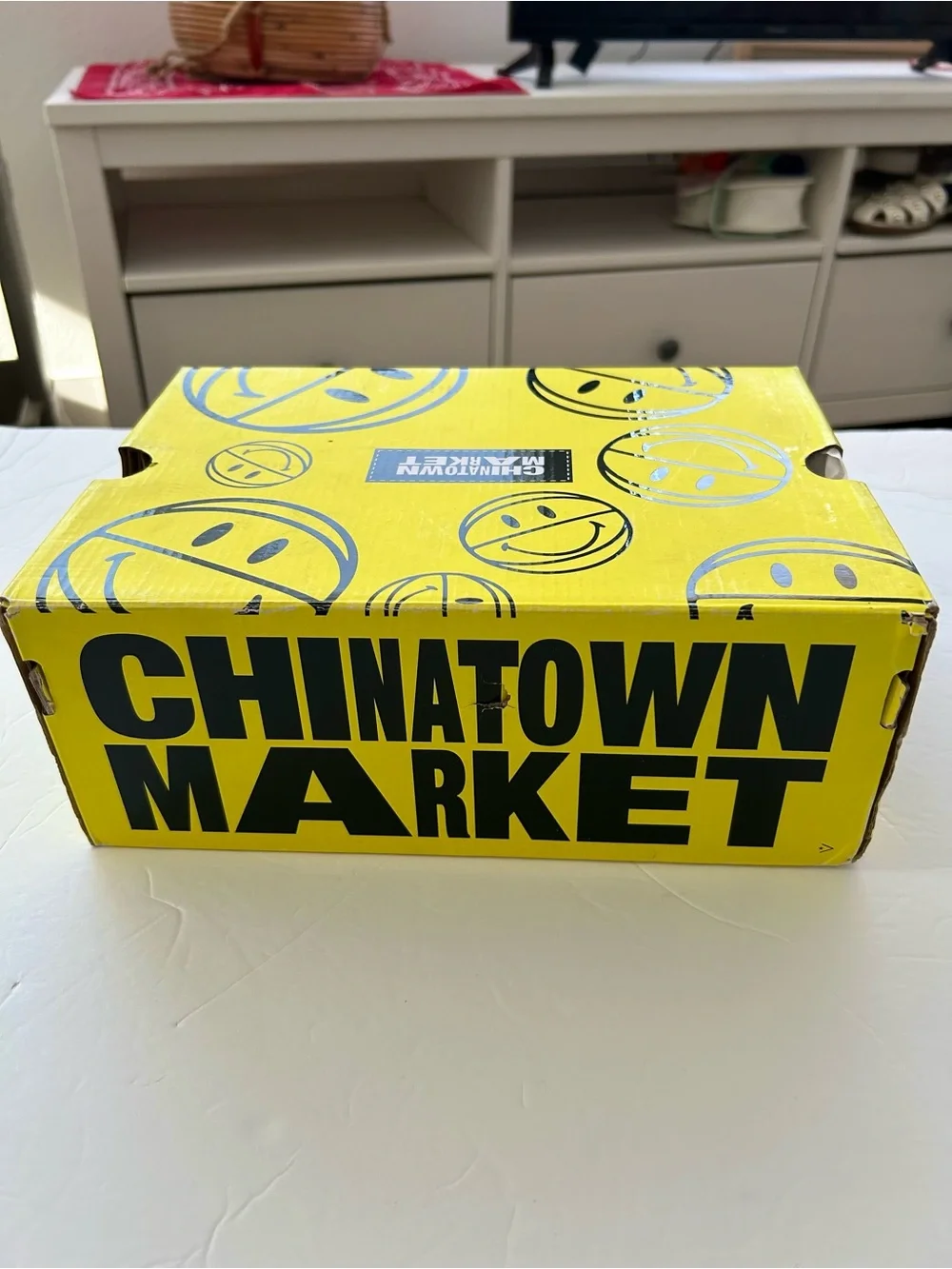 Converse x Chinatown Market CTAS Cyber Yellow Black High Top Smiley Sneaker Sz 3